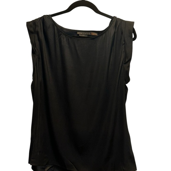 “Alice & Olivia Basic” Collection Size Large Silk Top - Picture 3 of 5